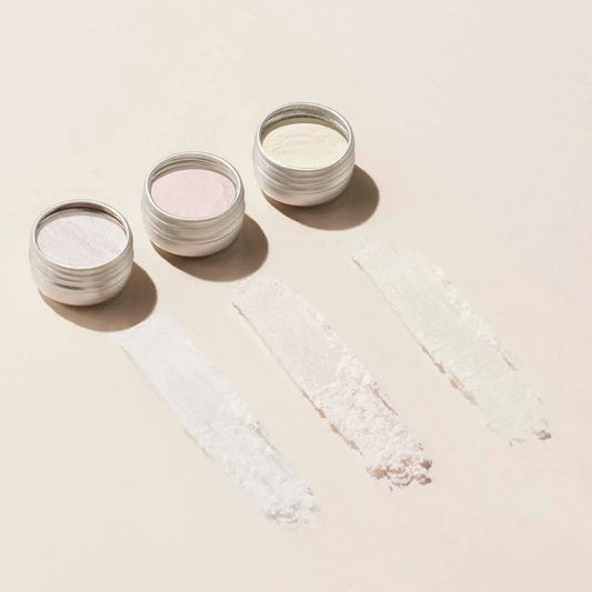 Glitters and effect powders trios